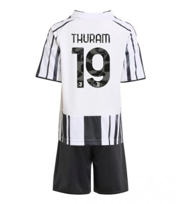 Juventus Khephren Thuram #19 Replik Heimtrikot Kinder 2025-26 Kurzarm (+ Kurze Hosen)